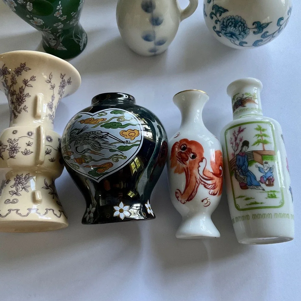 13pc VTG Franklin Mint Treasures of Imperial Dynasties Japan Mini Porcelain Vase